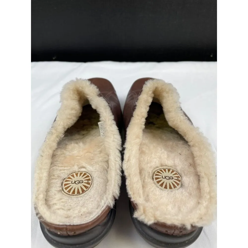 UGG Women's Brown Leather Mules Shoes/ Slip On Size 6 SKU 4058 - Image 5