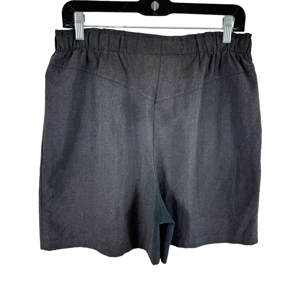 Justin Allen Vintage Gray Lightweight Elastic Waist High Rise Shorts Size M - Image 2