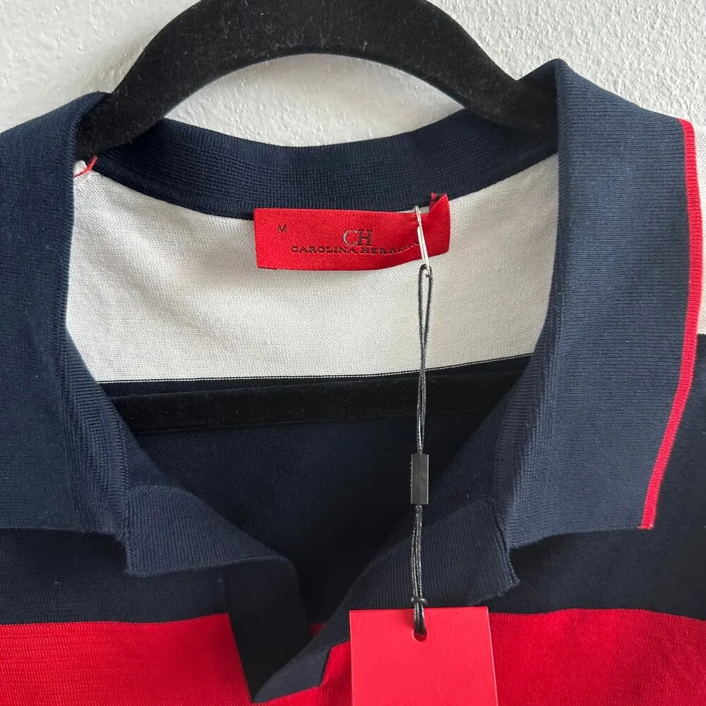 Carolina Herrera White and Red Jumper Sweater Cotton Size Medium New - Image 4