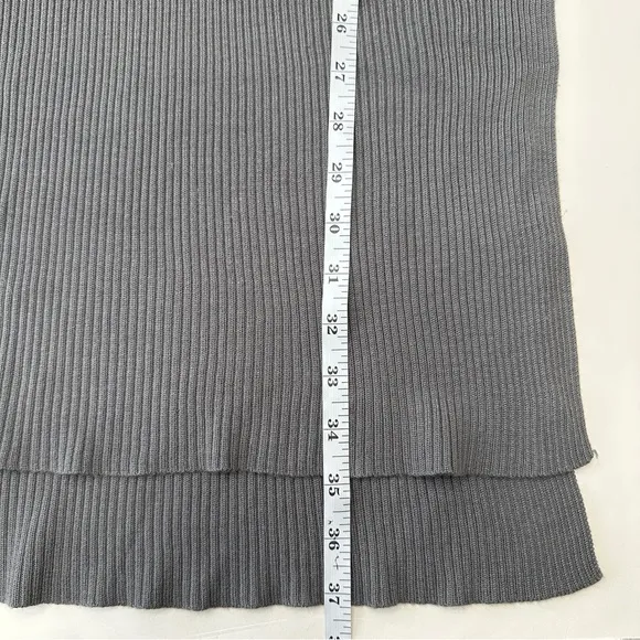 New York &‎ Company Ribbed Midi Dress Womens XL High Low Hem Side Slit V-neck - Image 10