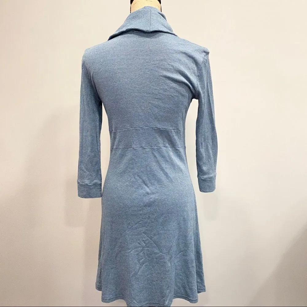 Michael Stars Cowl neck Sparkle‎ blue fit & flare Dress size Small office party - Image 4