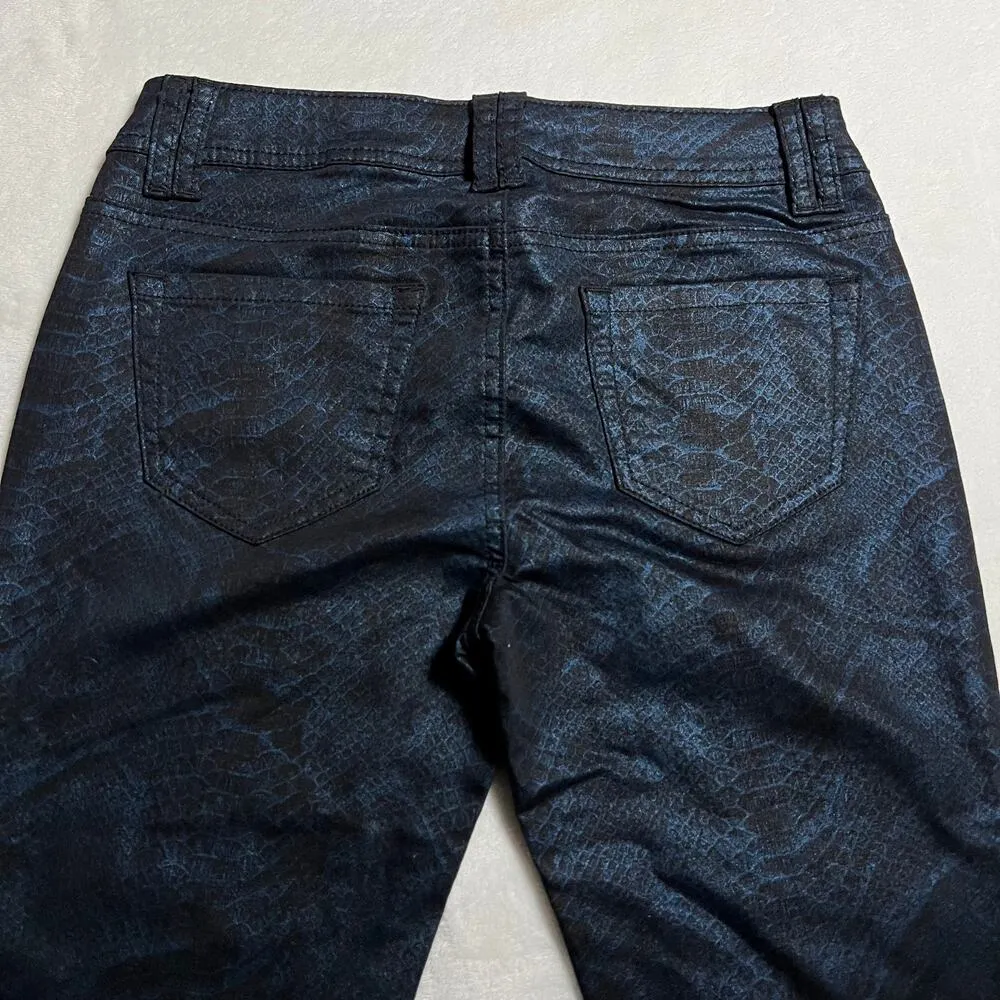 Romeo & Juliet Couture Snake Print Stretch Skinny Jeans Size 27 Trendy Rock - Image 6