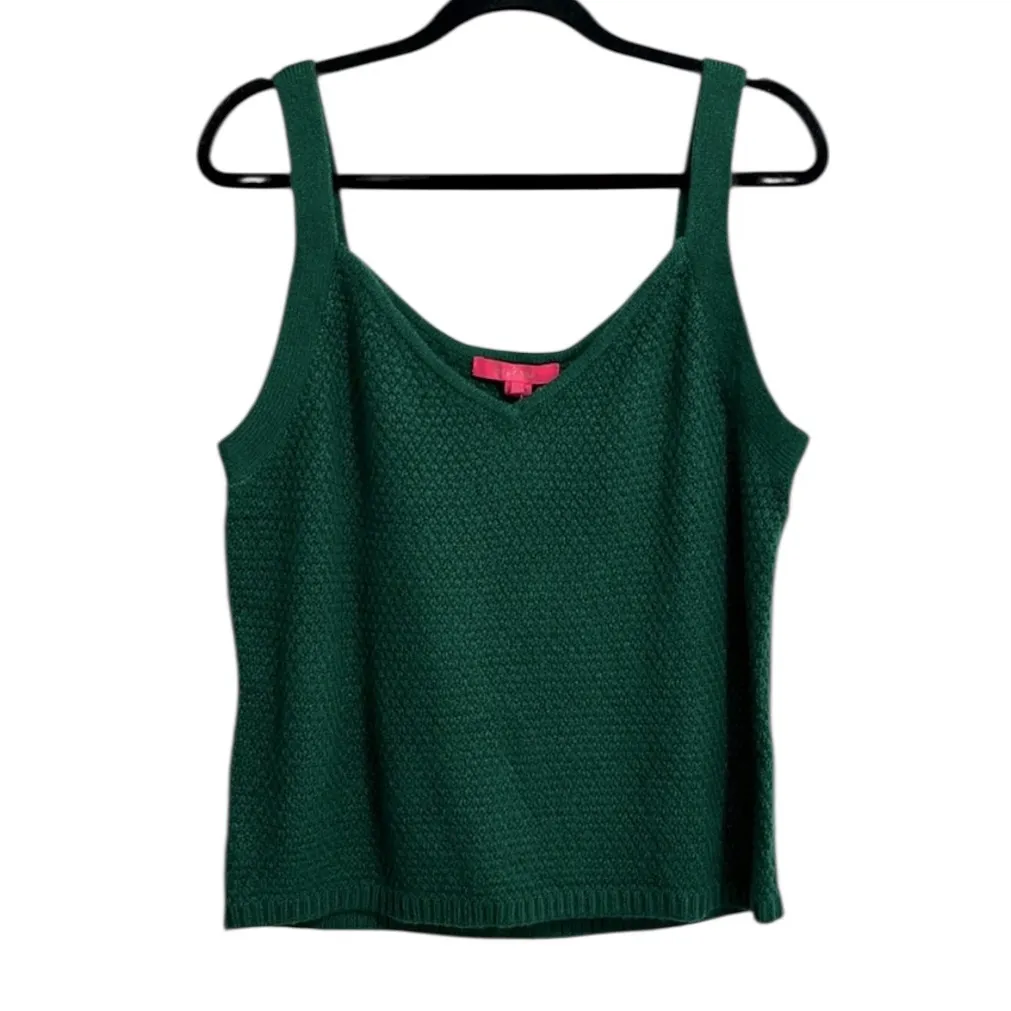 Lilly Pulitzer Evergreen Kildaire Sleeveless Sweater Tank Top Womens M - Image 2