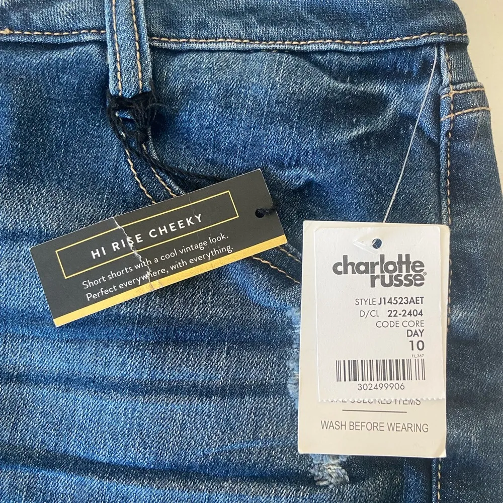 NWT | Charlotte Russe‎ Refuge women’s hi rise cheeky vintage style denim shorts - Image 7