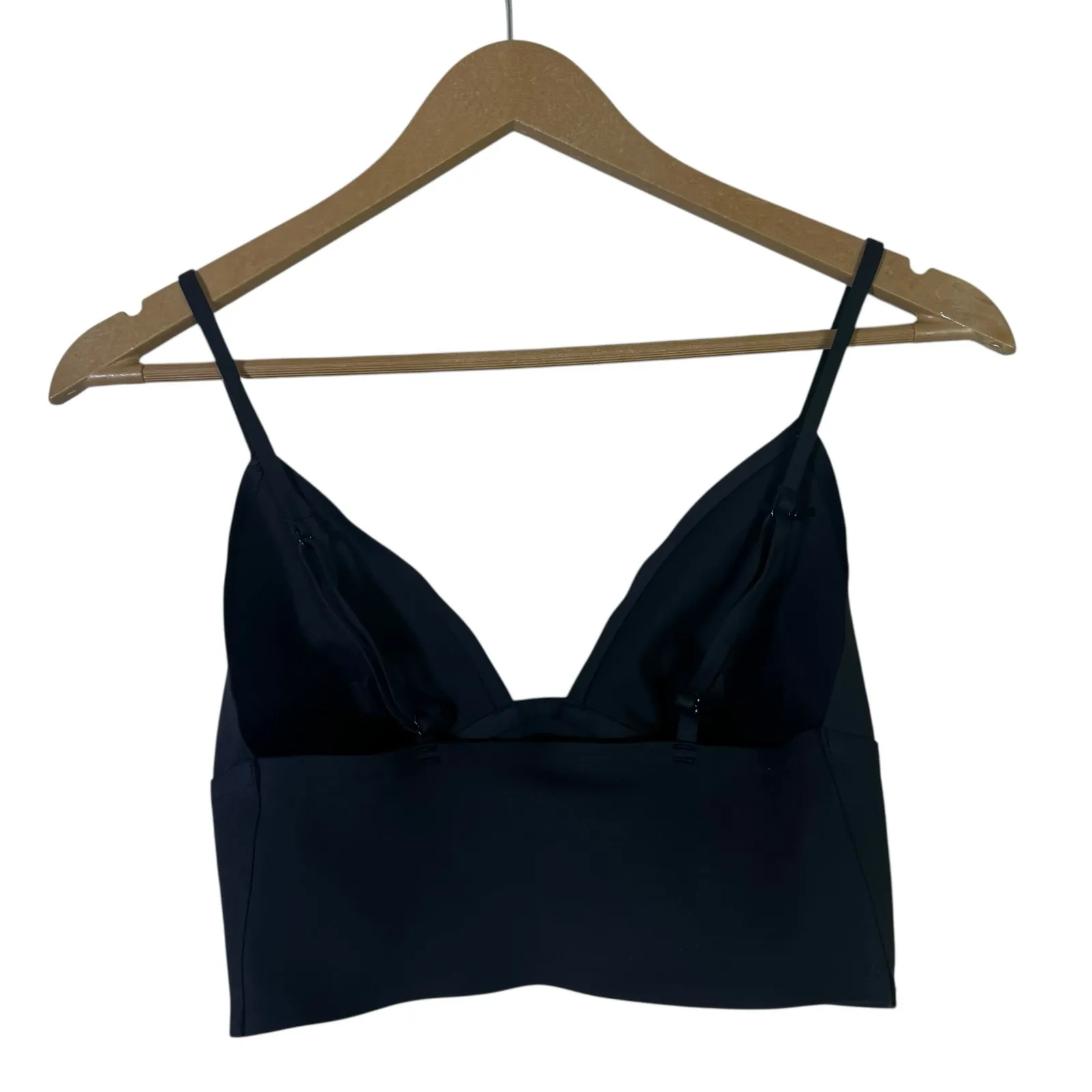 Free People Longline Neo Bralette Womens S Black Stretch Seamless Minimalist - Image 3