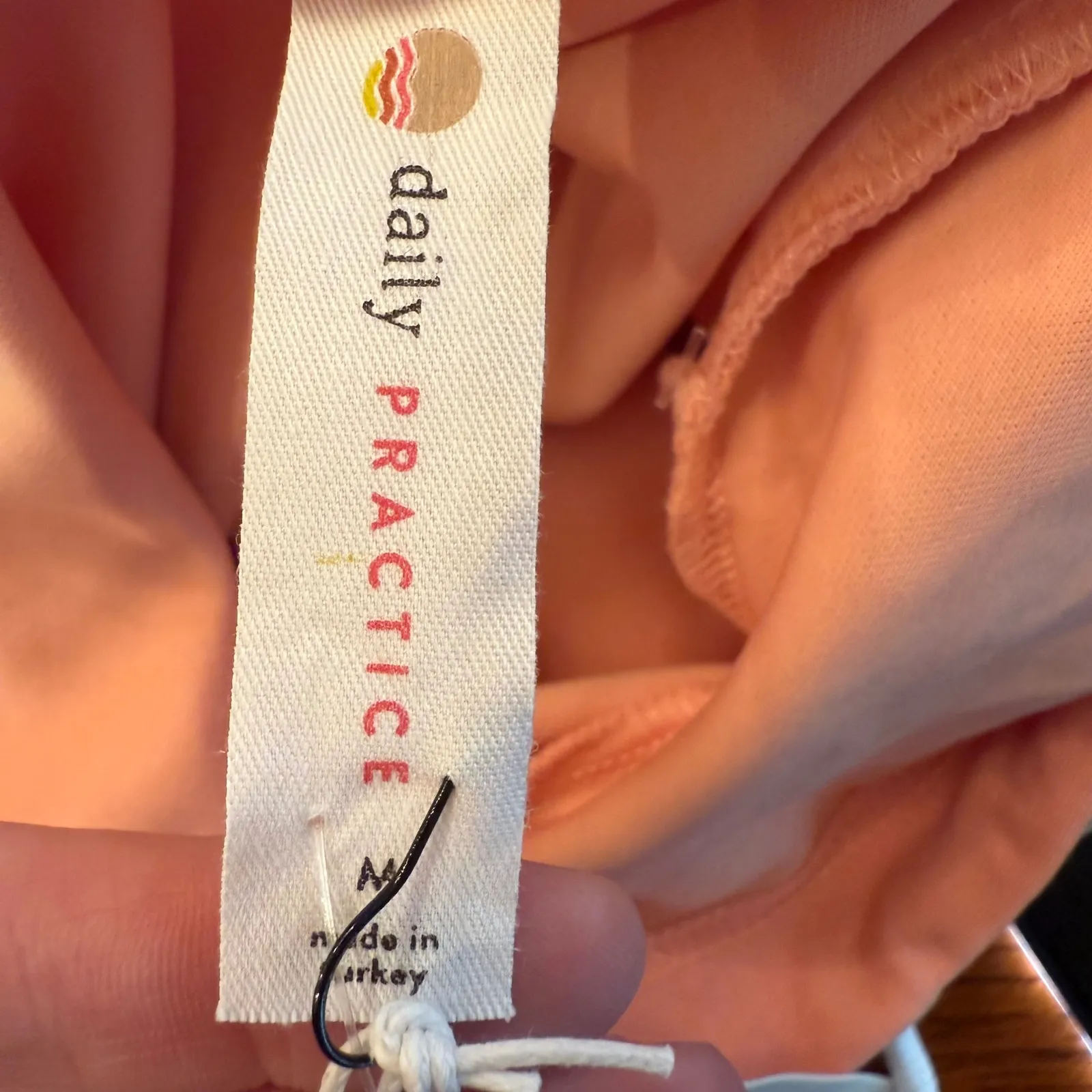 Daily Practice Anthropologie NWT Sport Cutout Crop Hoodie Rose Pink Size Medium‎ - Image 5