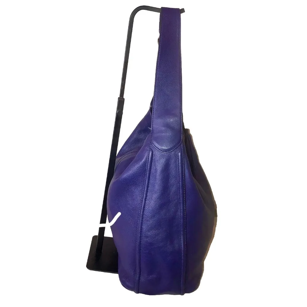 COACH AVERY Pebbled Purple Leather Hobo Shoulder Bag F23309 - Image 12