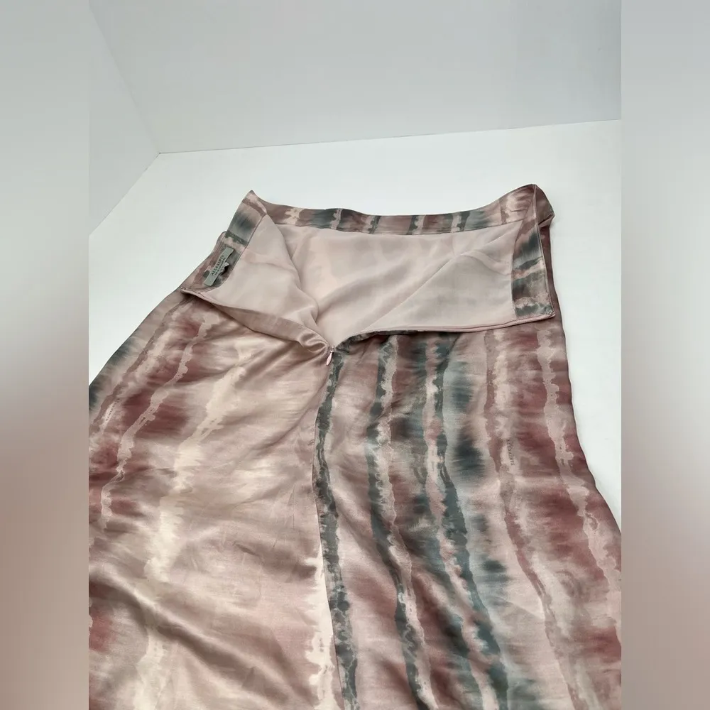 AllSaints Carla Marea Skirt Womens 10 Soft Green Pink Silk Blend All Saints NWOT - Image 12