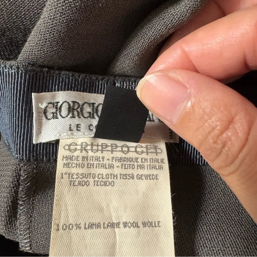 Giorgio Armani Le Collezioni Wool Trousers in Gray Size 4 - Image 5