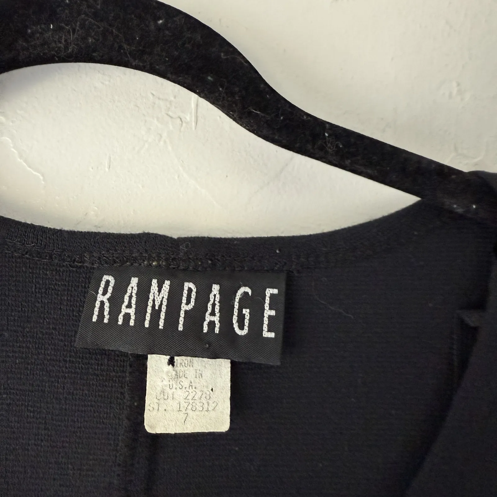 Vintage Rampage‎ Sweater Dress 7 M Black Pearl Embellished 90s Grunge Whimsigoth - Image 4