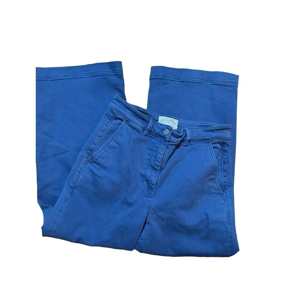 Everlane women’s high rise wide leg blue shade denim jeans sz 6 - Image 10