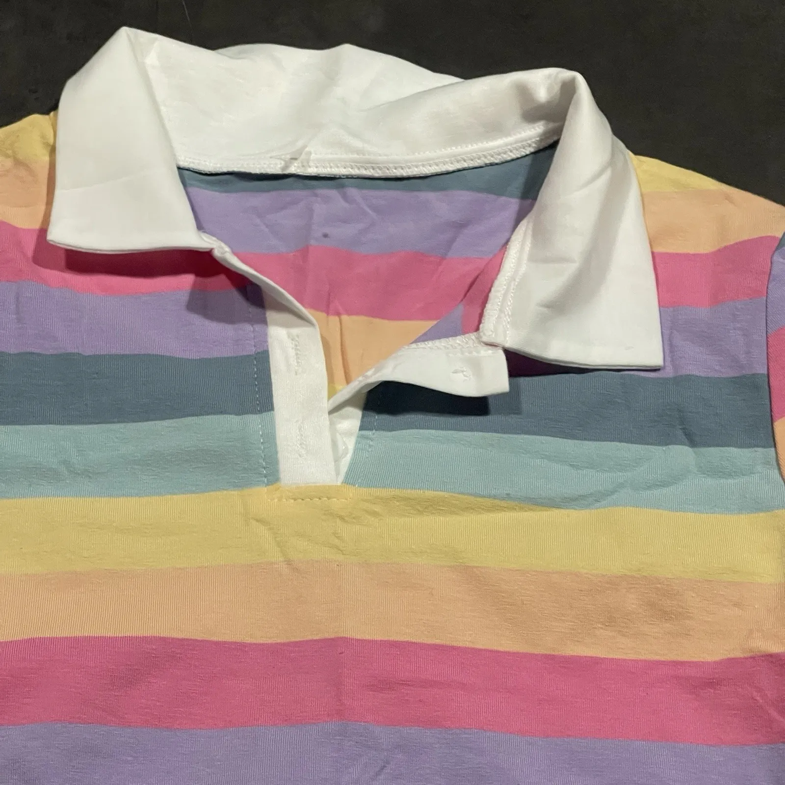 Women's Cropped Striped T Shirt Multicolored Size‎ S. F - Image 2