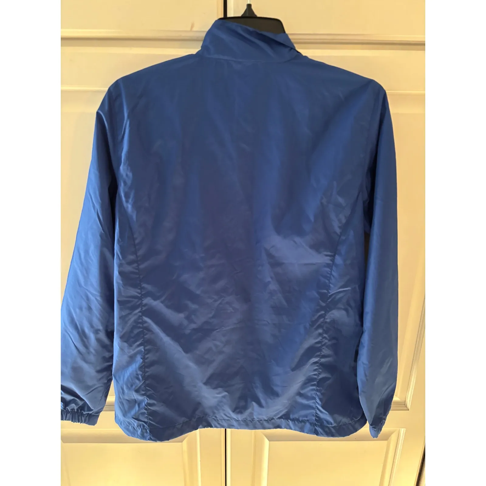 Oxford America Blue Zip Up Lightweight‎ Windbreaker Jacket Women's Size S - Image 4