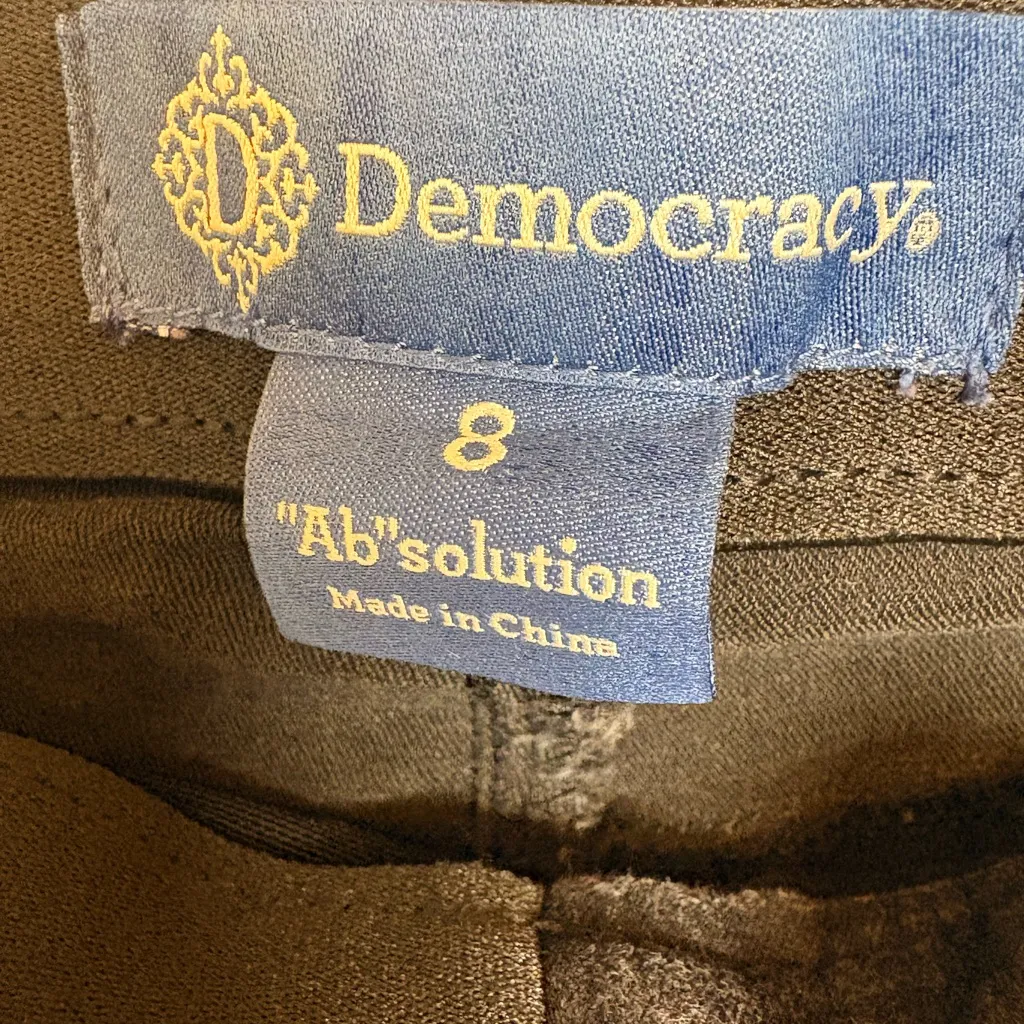 Democracy Black Ab Solution Skinny Jeans Rock Chic Minimalist Stretch Size 8 - Image 4