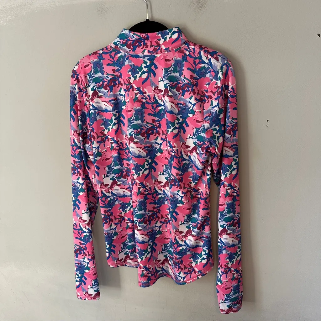 Jofit UV Long Sleeve Mock 1/4 Zip Pullover Polo Tank Bundle Medium Pink - Image 3