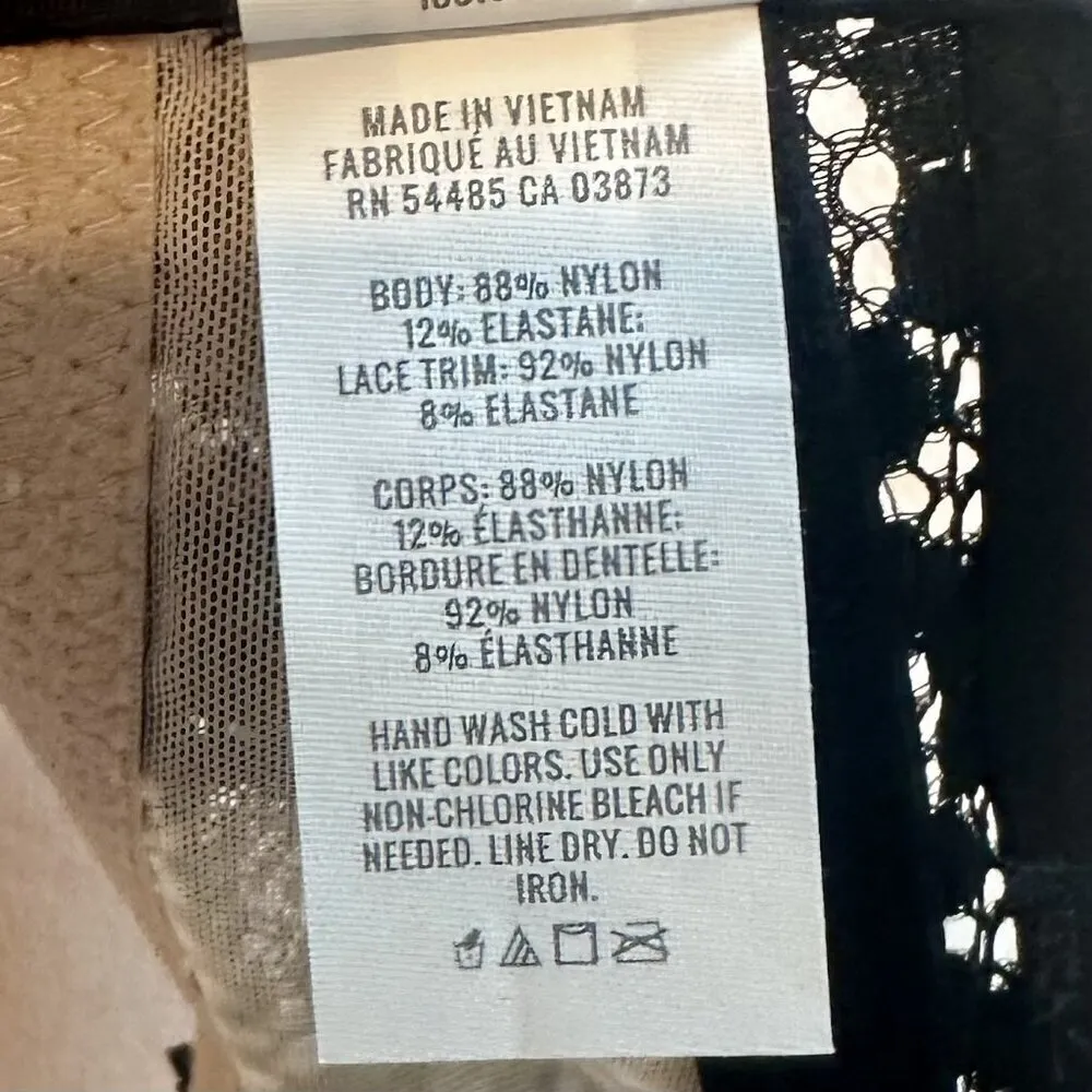 NWT Aerie Black and Cream Floral Lace Balconette Bra - 36B - Image 4