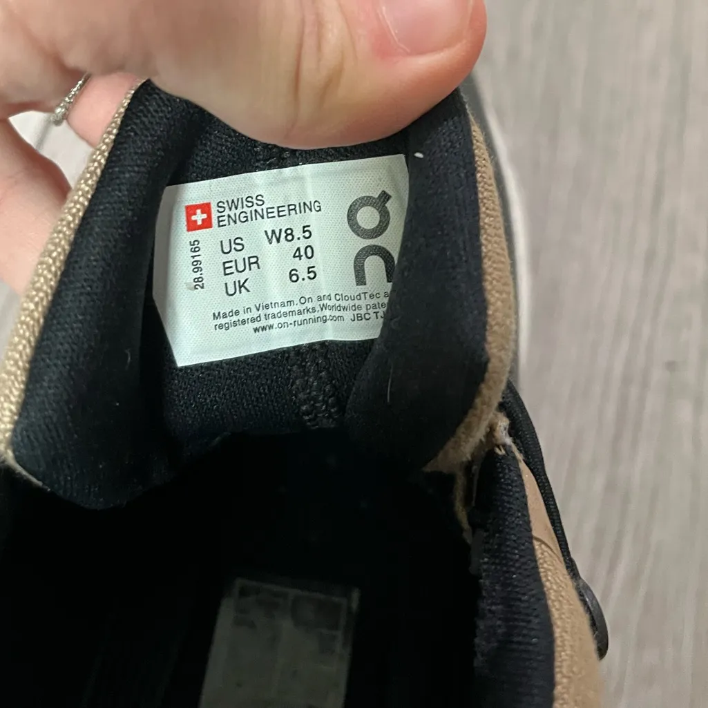 On Cloud Hi Waterproof Sneakers in Chai/ Magnet - Image 8