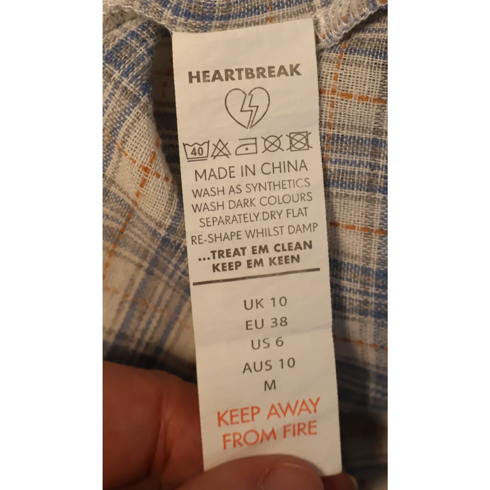 Heartbreak Plaid Mini Skirt Academia Preppy Twee Cool Girl Pastel Size M (UK 10) Blue Size M - Image 5