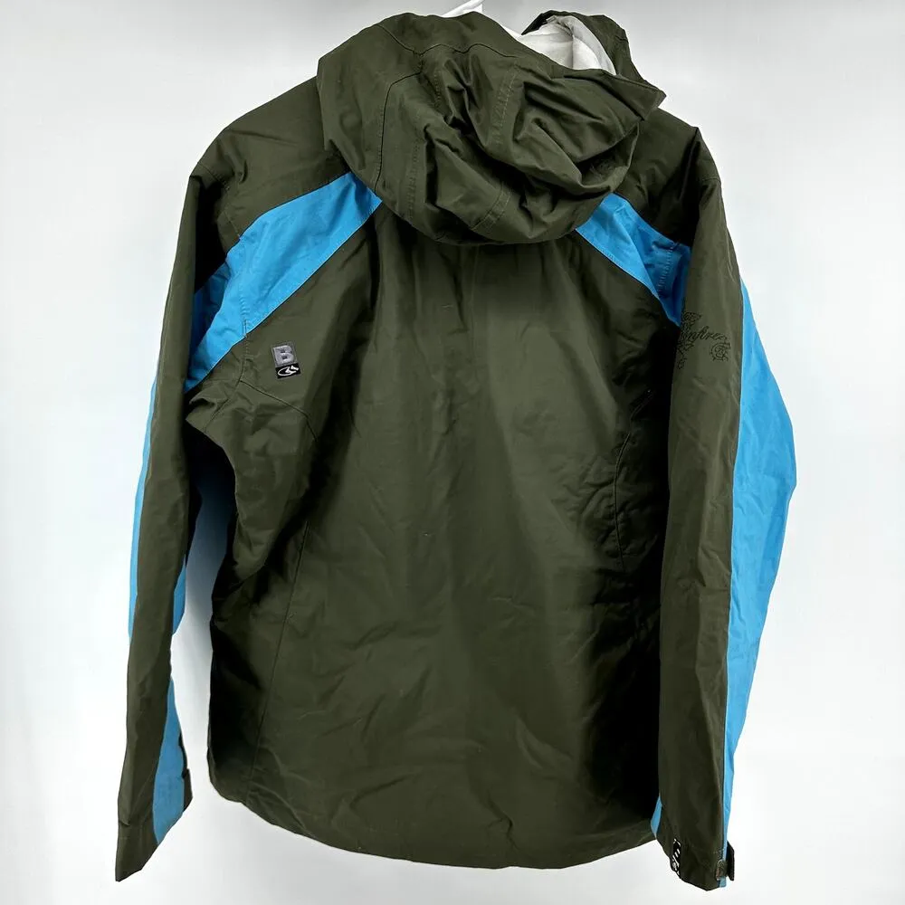 Bonfire Fusion Reign Snowboarding Hooded Jacket Colorblock Green Blue Large - Image 8