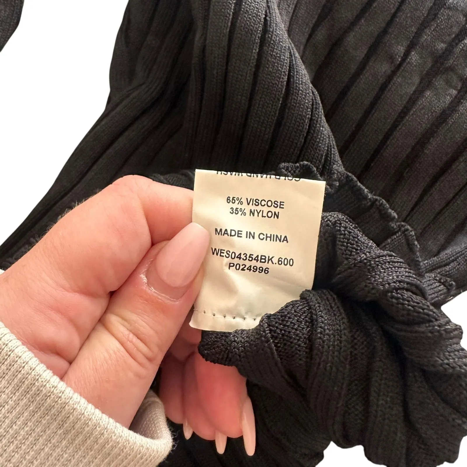 DISSH Ada Ribbed Knit Top Black Medium - Image 5