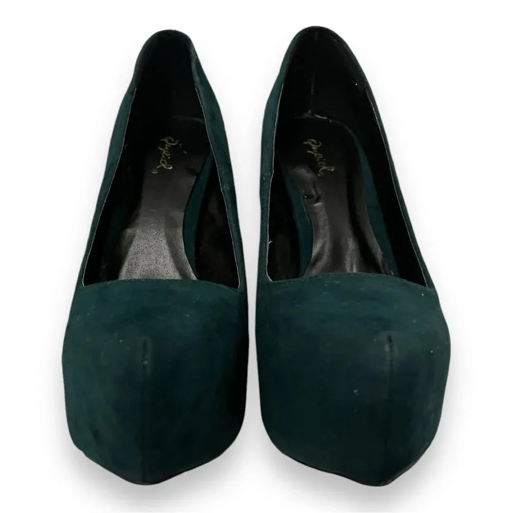 QUPID Women's‎ Teal Green Platform Stiletto Heels Size 8 | EUC - Image 9