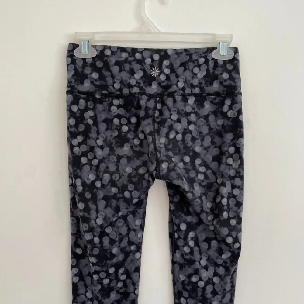 ATHLETA Dot Chaturanga Tight Gray Black Printed Pull On Elastic Waist Leggings - Image 10