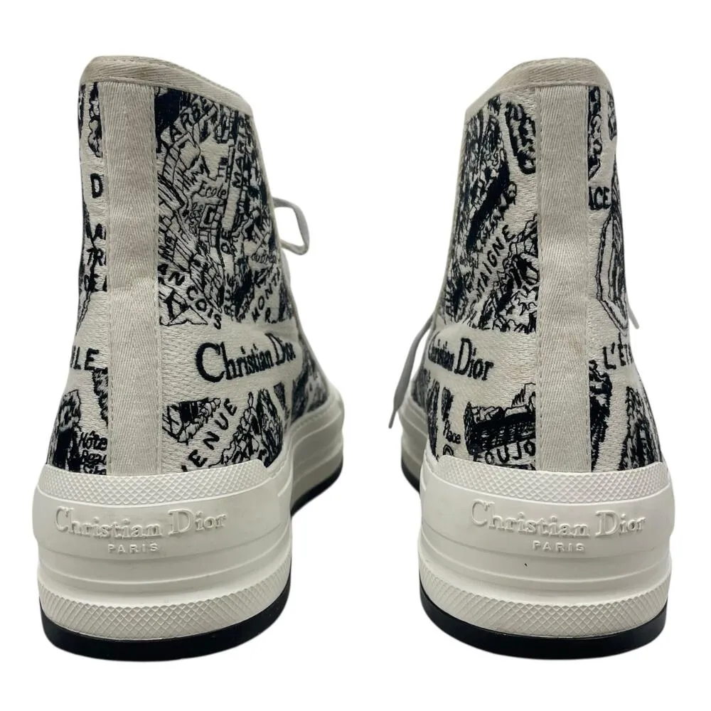 Christian Dior Walk'n'Dior Platform High Top Sneaker Plan de Paris Size 38 - Image 7