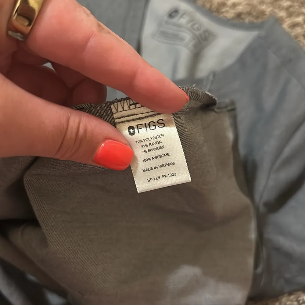 Figs Catarina Scrub Top Grey XS - Image 6