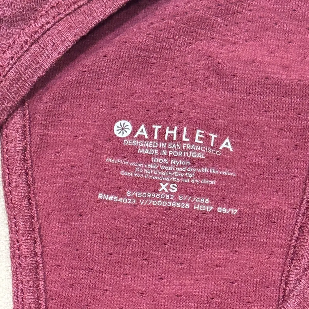 Athleta Maroon Racerback Tank Top - Image 4