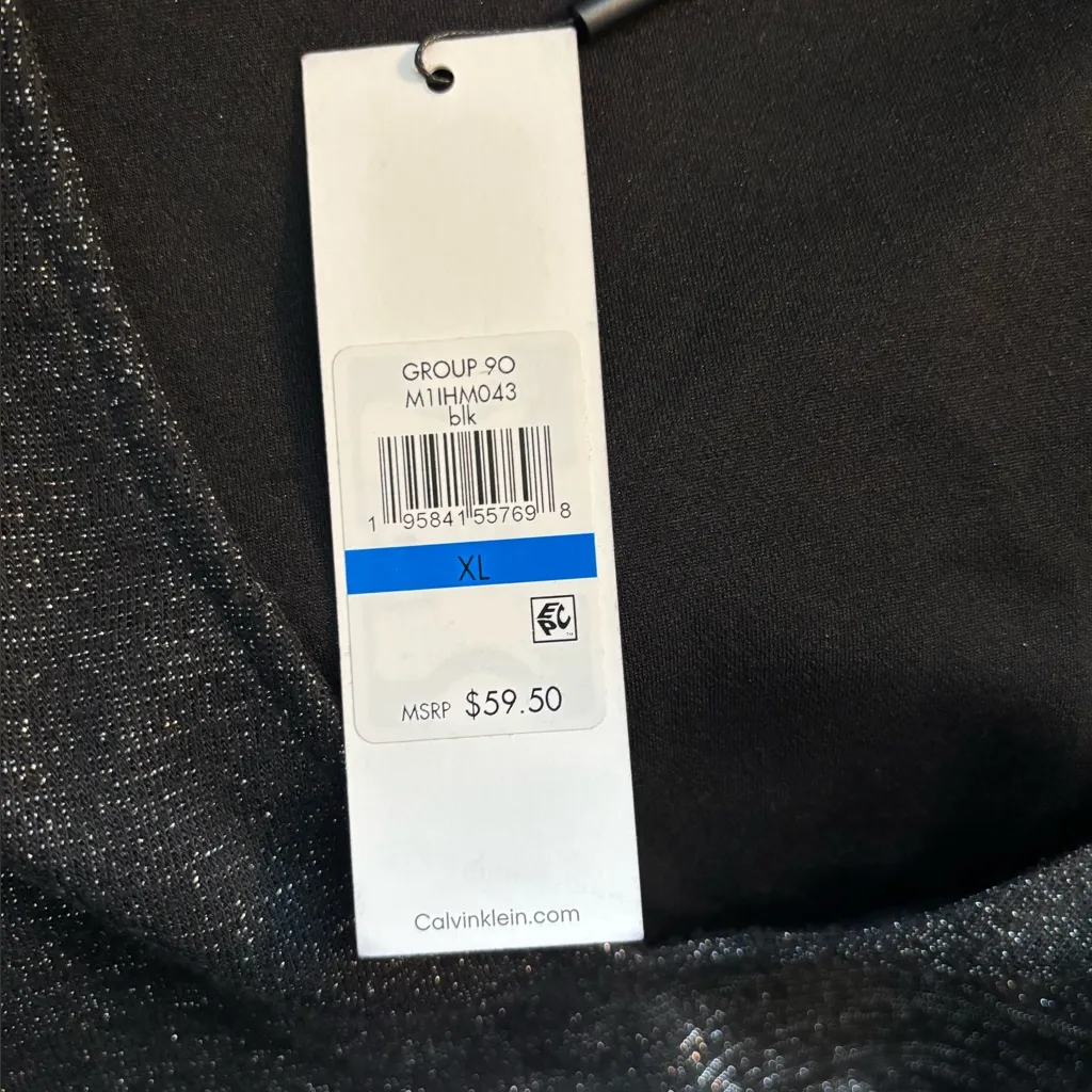 Calvin Klein Metallic Puff-Sleeve Top – Size XL, NWT MSRP $60 - Image 3