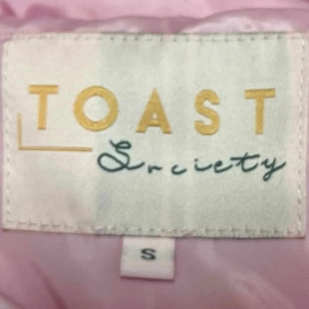 Toast Society Pluto Pink Zip Up Hooded Winter Outdoor Puffer Coat Jacket Size S - Image 3