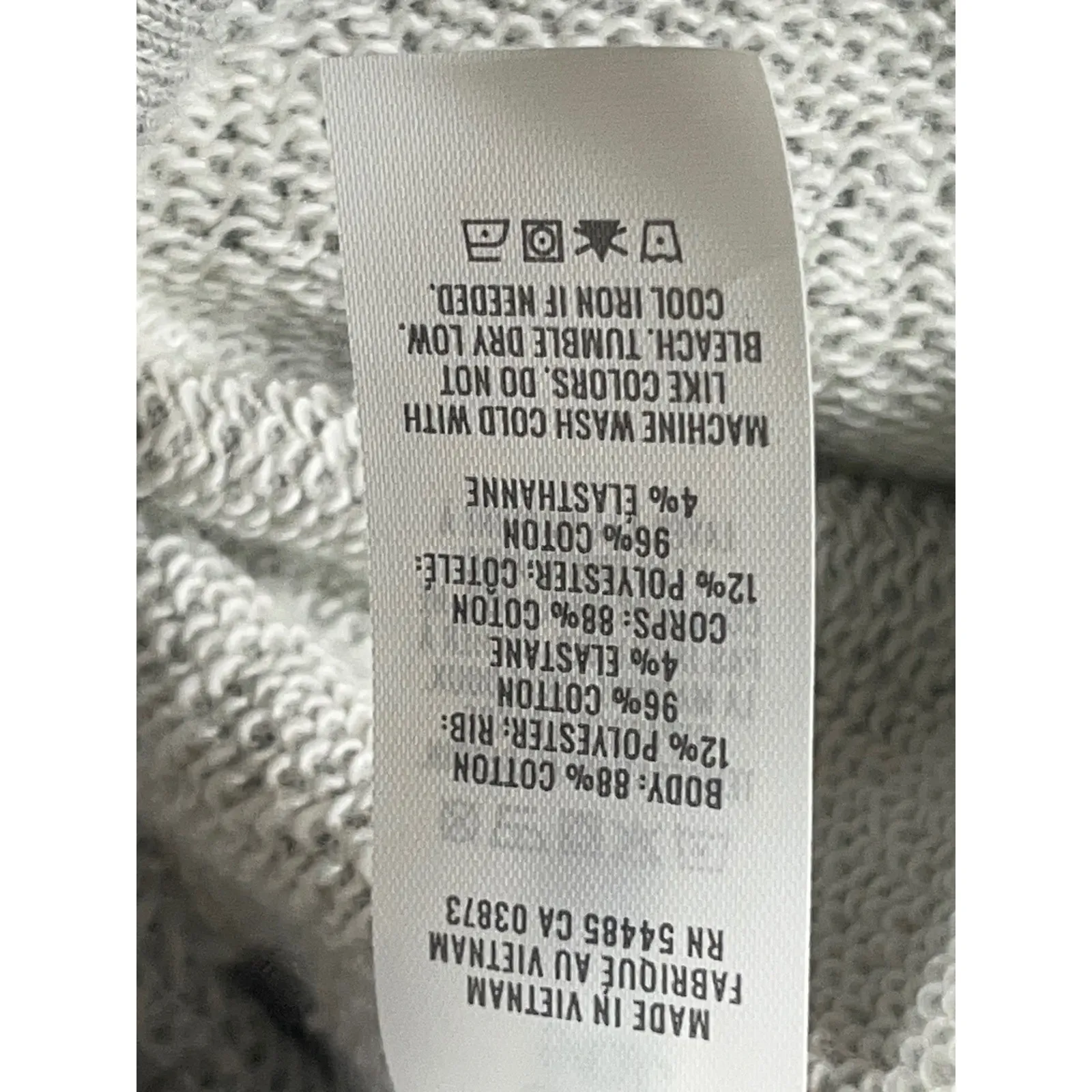 Aerie Cropped Sweatshirt Pleated Puff Sleeve Ribbed Trim Womens Gray Medium - Image 8