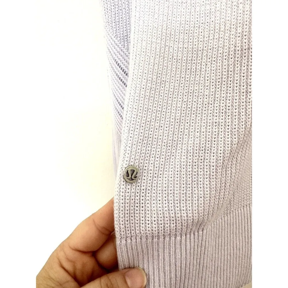 Lululemon Time To Restore Lilac Purple Sweater Size 8 Or 10 Estimated Cashmere - Image 4