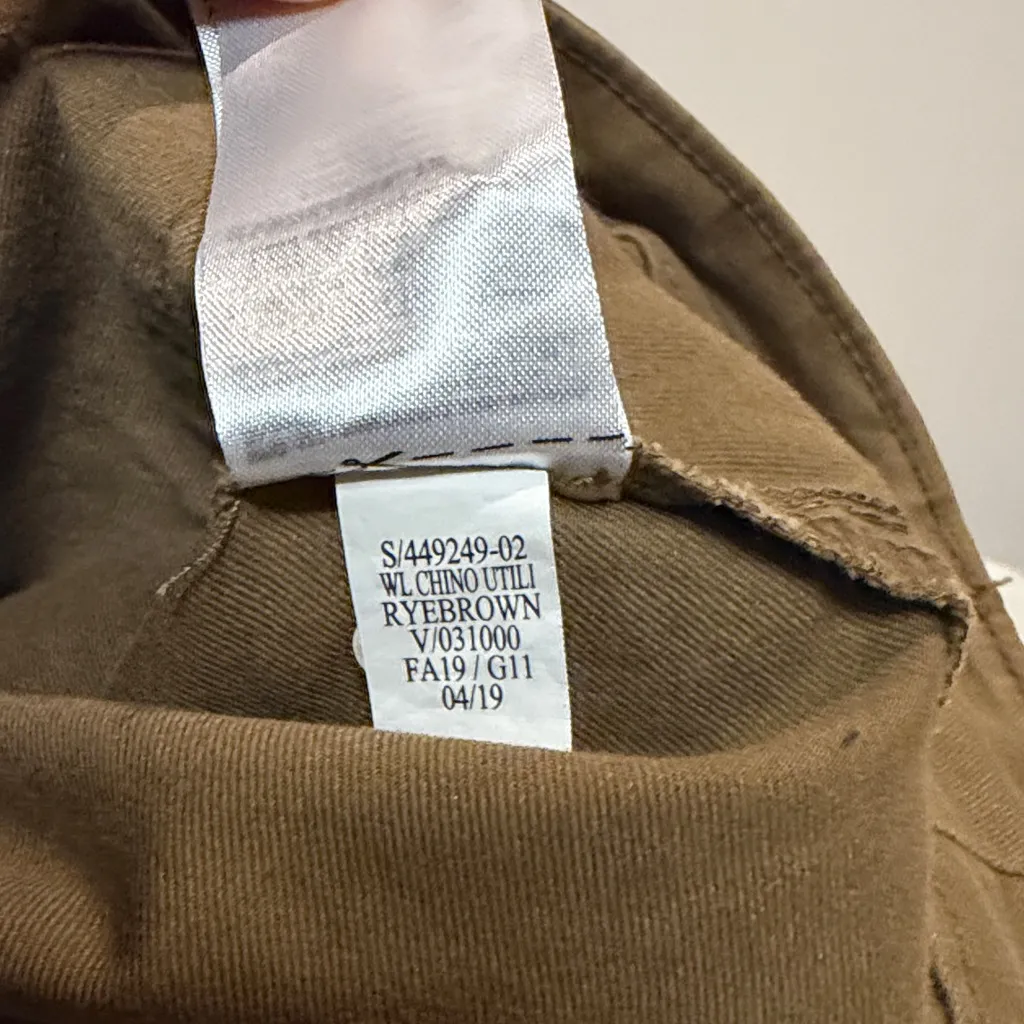 Old Navy- NWT Women's Chino Utility Straight Leg Rye Brown Pants- Size 12 TALL - Image 6