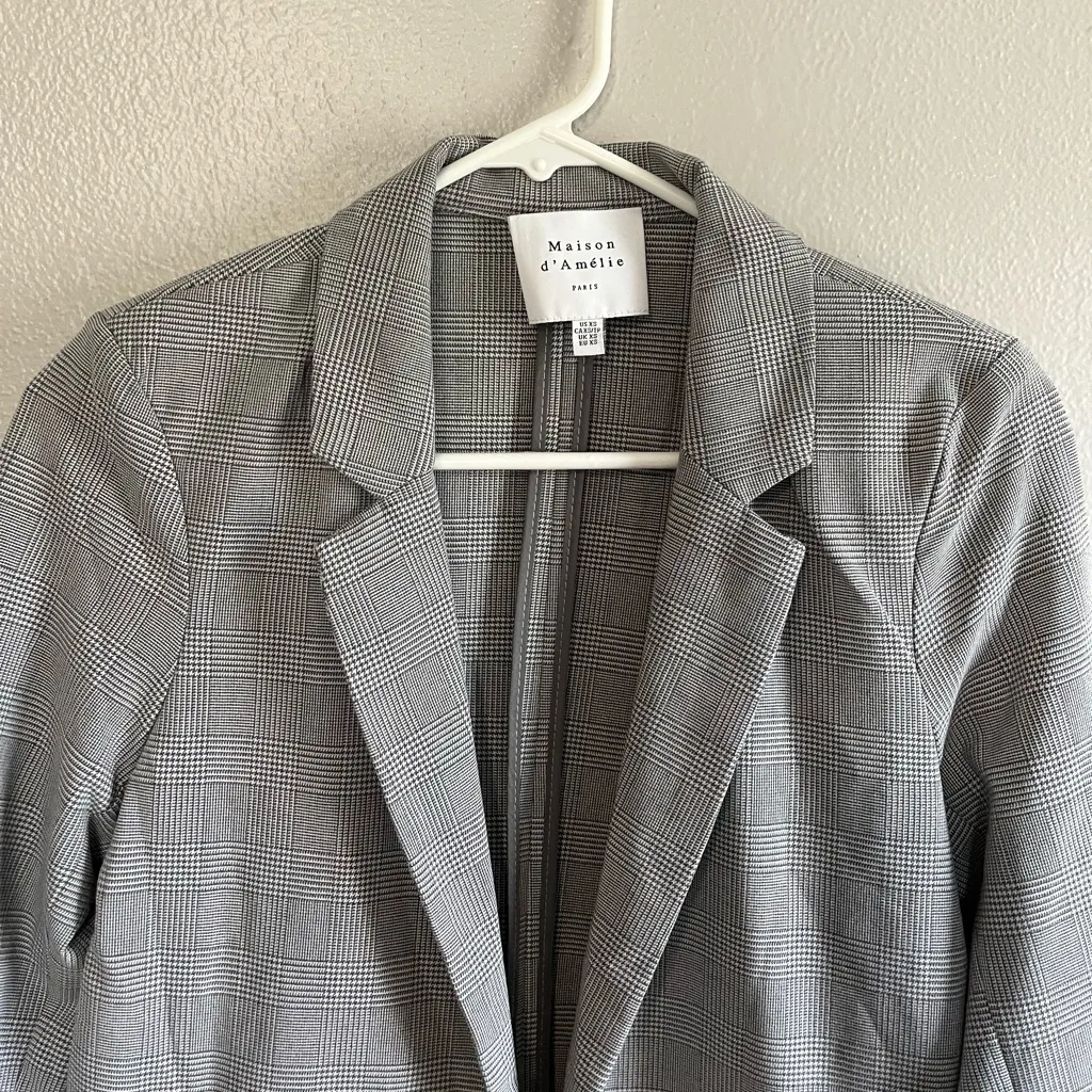 [Maison d’Amelie] Open Front Ruched Sleeve Blazer - Image 7