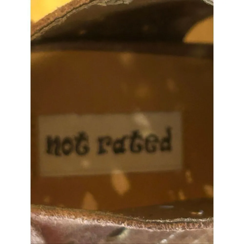 Not Rated Size 8 Santana Laser Cut Bootie Platform Peep toe Pump Sandals - Image 8