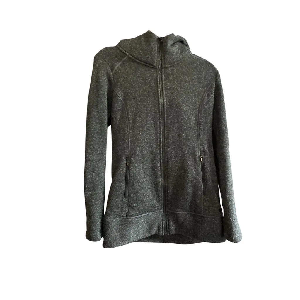 Athleta Women's XS Gray Fleece Lined‎ Zip Up Hoodie Jacket - Image 3