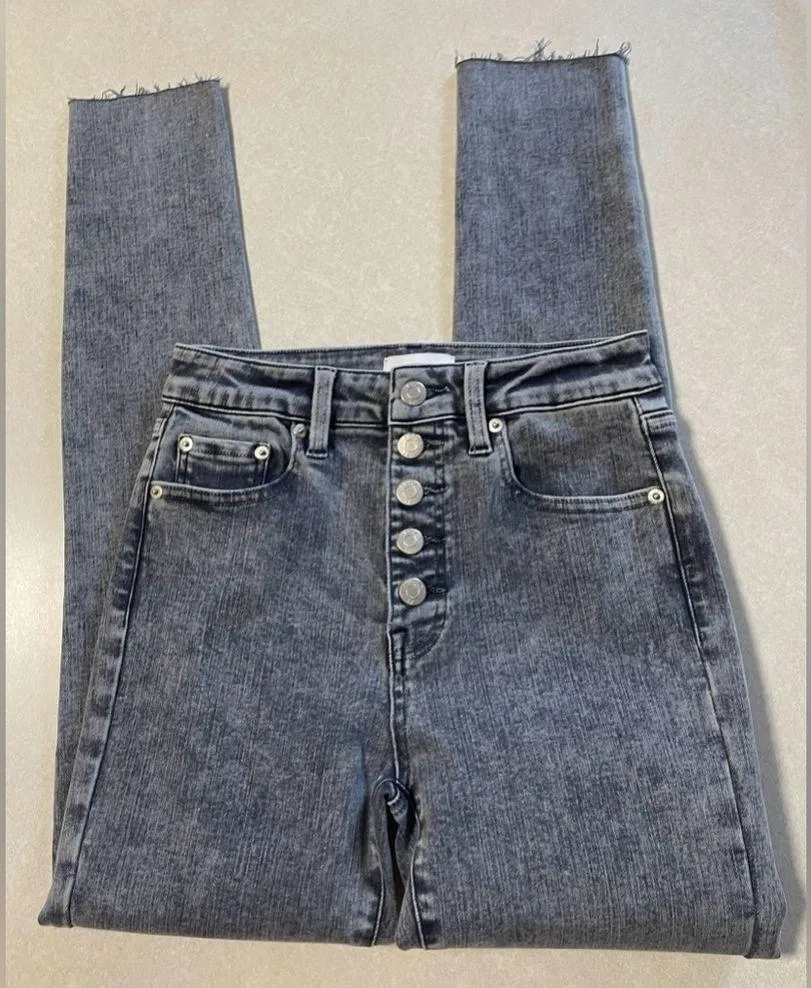 Pistola Women's Aline High Rise Skinny Jeans NWOT Light Grey Size 26 - Image 8