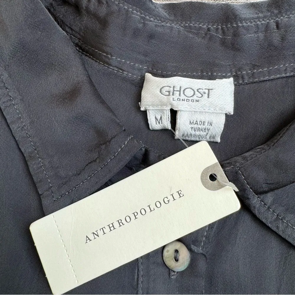 GHOST London Women's Carbon Gunmetal Grey Gray Jumpsuit Romper M Med Medium Long - Image 9