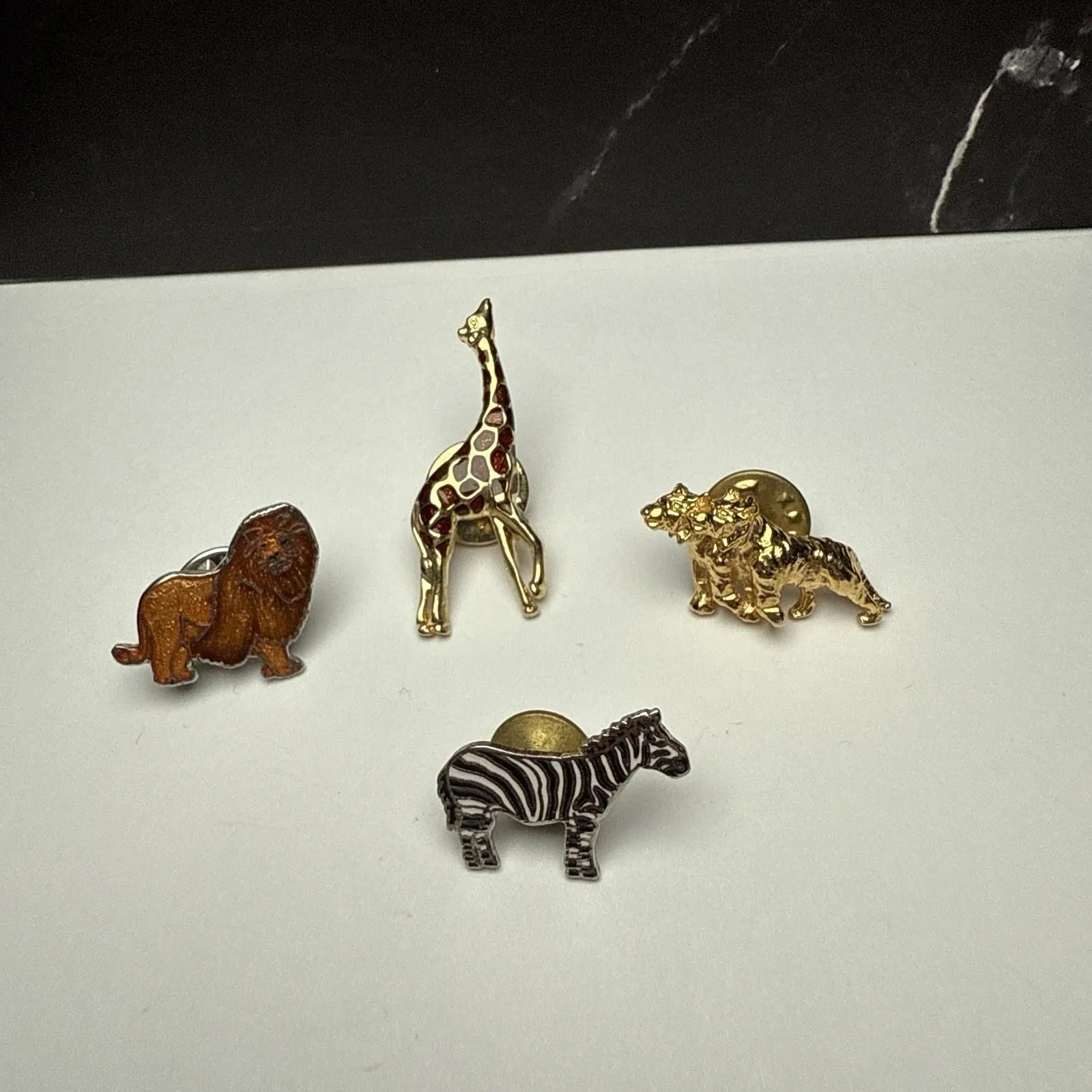 Lion Zebra Giraffe Tack Lapel Pin Lot Of 4 Safari Animals - Image 14