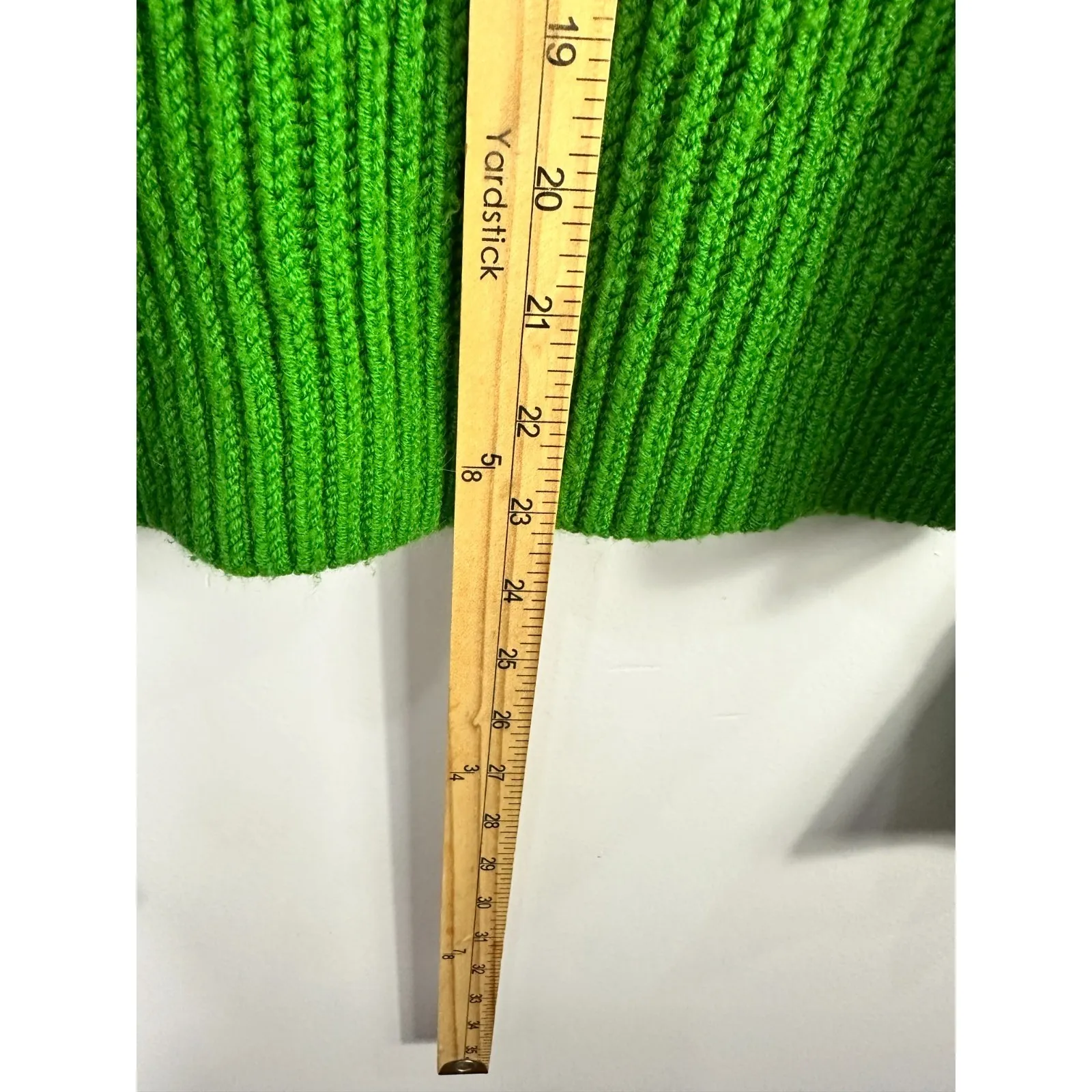 Club Monaco Oversized Chunky Knit Sweater Womens Medium Green Capsule Old Money - Image 7