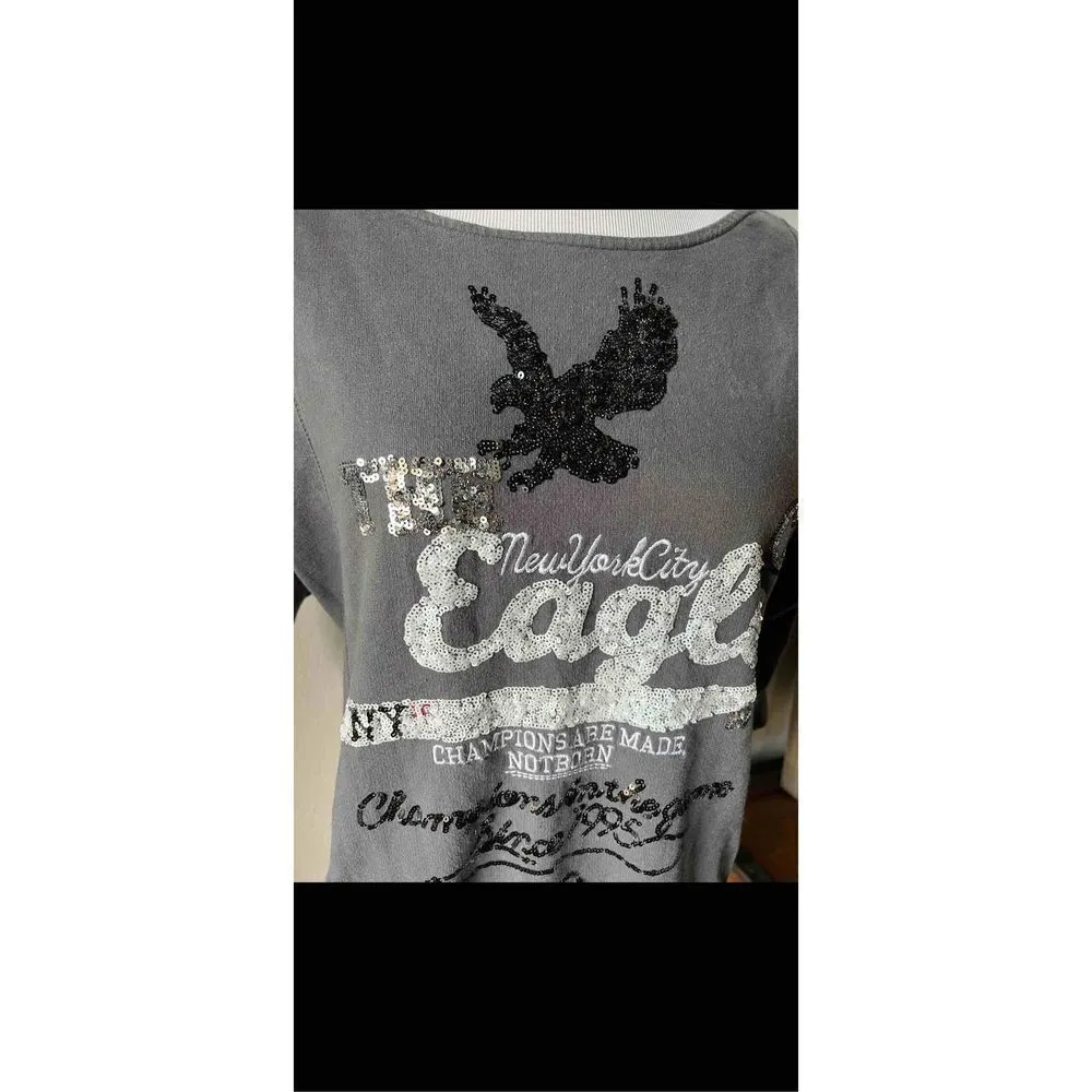 Womens Select Sequins Eagle Oversized Sweatshirt - Image 2