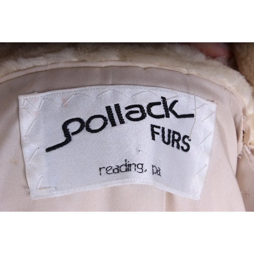 Mob wife mob boss vtg Chub Jacket Buttercream Fur Short  Creation Aphrodite - Image 8