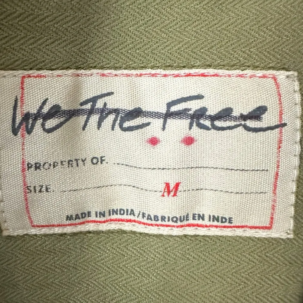 Free People Arya Utility Jacket Army Green Oversized Medium Grunge 90s Spring - Image 10