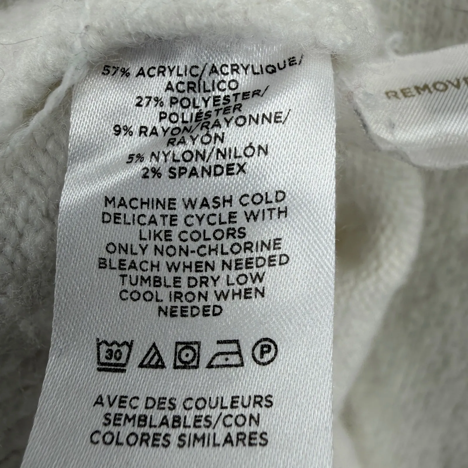 Ann Taylor White Ruffle Knit Sweater Size Large Pullover Long Sleeve Soft - Image 4