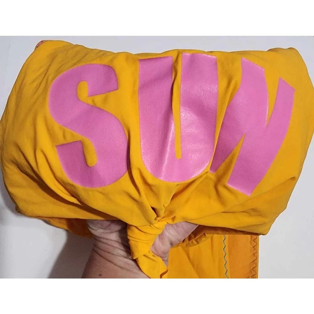 Banana Moon Nouo Naida Beachclub SUN Bikini Set Papaya Pink Juniors Medium Orange - Image 5