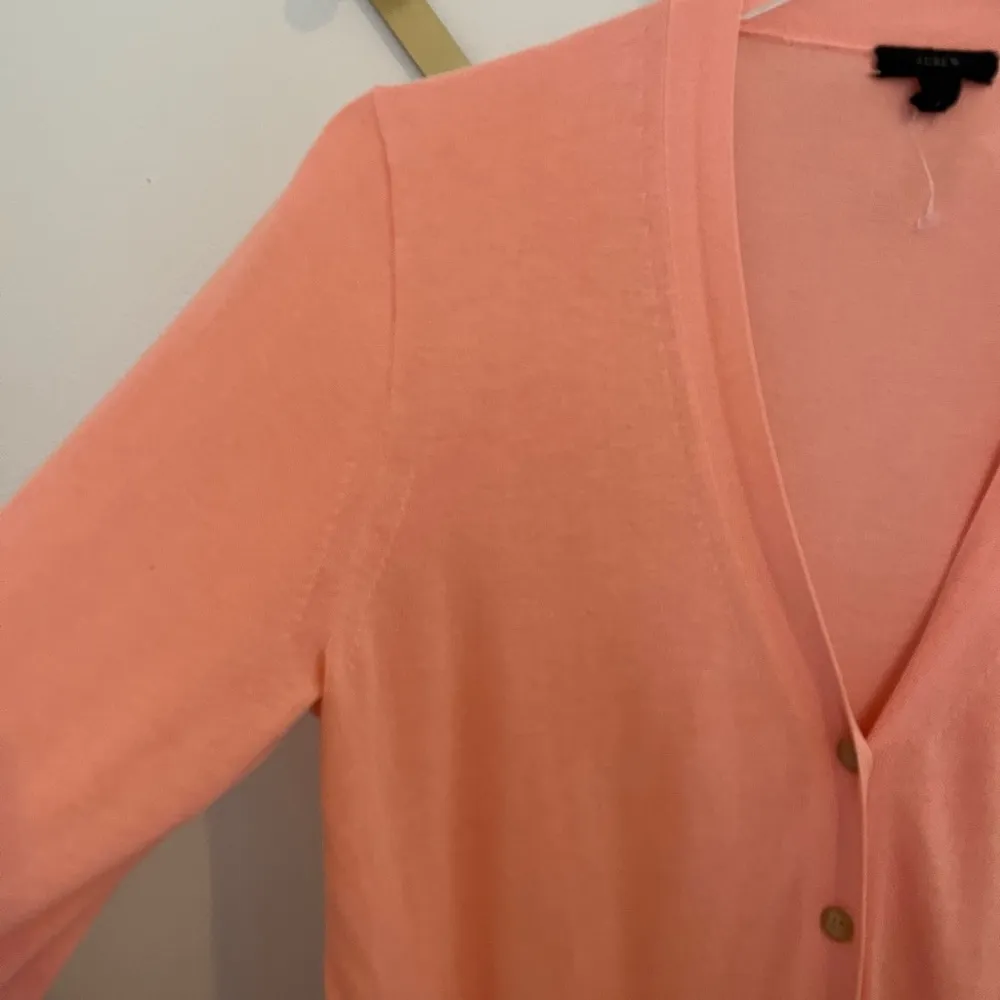 J Crew The Perfect Cardigan Salmon Small - Image 4
