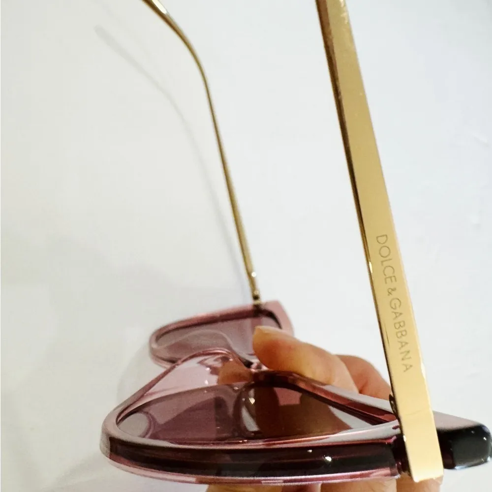 DOLCE & GABBANA pink soft cat eye sunglasses - Image 9