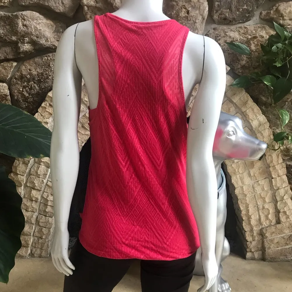 prAna Mika Pink Layered Tank Top Cotton Polyester Women's Size Medium - Image 2