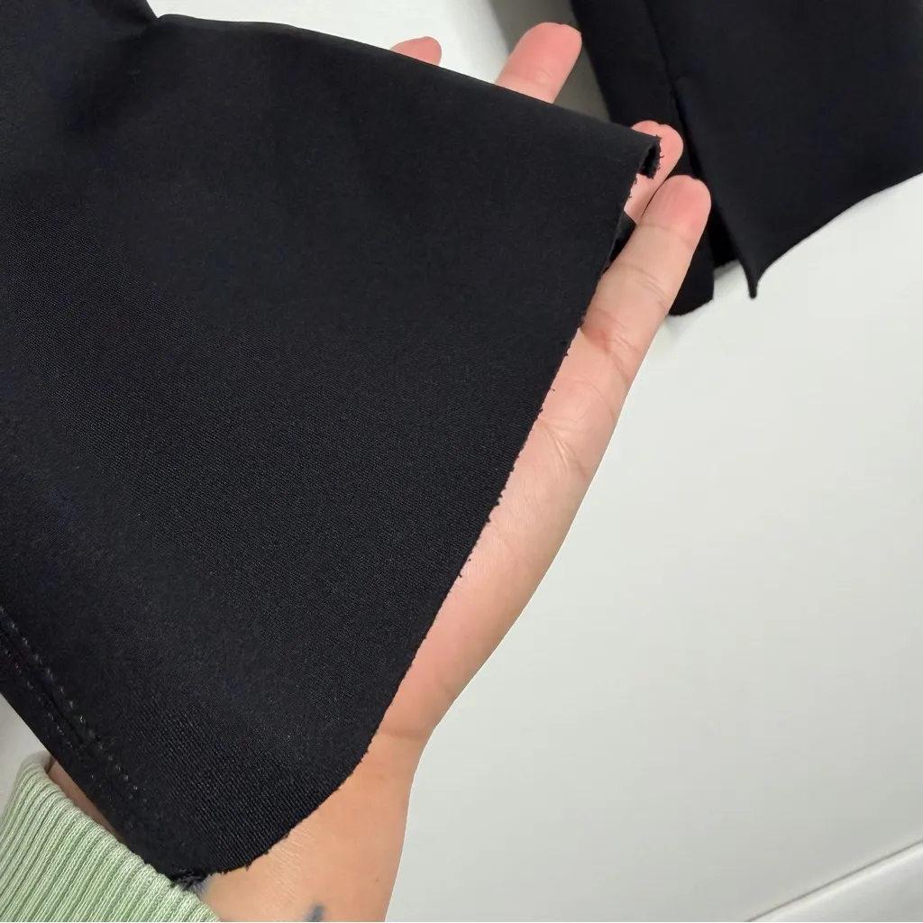 James Perse Black Pull On Scuba Pant Legging Ankle Side Slit Elastic Waist Small - Image 8